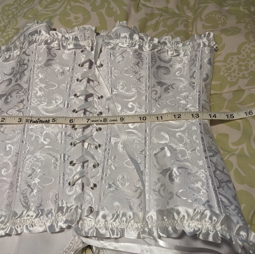 Adore Me White Ruffle Bustier - Picture 3 of 9